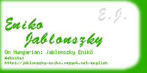 eniko jablonszky business card